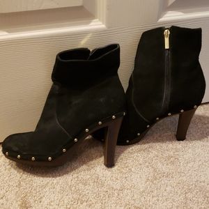 Black studded booties
